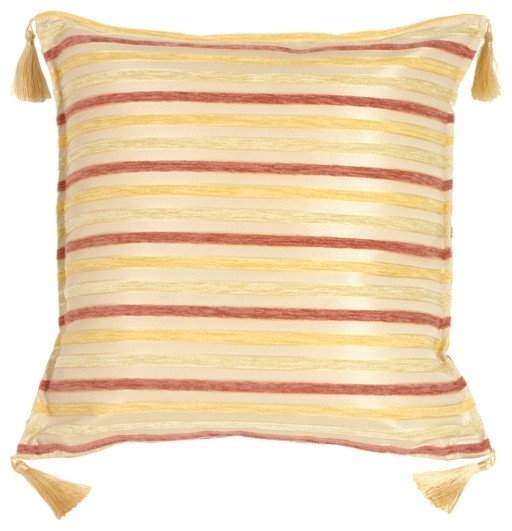 Pillow Decor Chenille Stripes Throw Pillow Contemporary