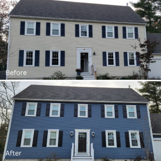 CertainTeed Monogram Pacific Blue SIding - Transitional - Exterior