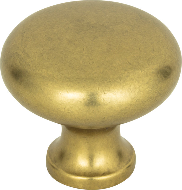 Atlas Homewares A819 Successi 1-1/4 Inch Mushroom Cabinet Knob - Vintage Brass