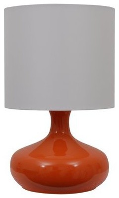 Gourd-shaped Lamp with Shade, Orange