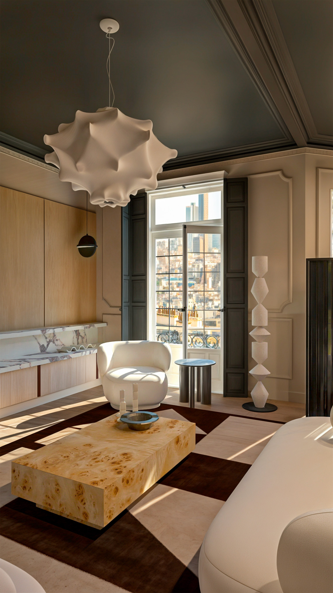 Projet concept – Appartement haussmannien contemporain (3D)