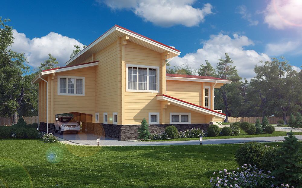 Дом из клееного бруса | Пегас 163