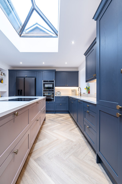 Pink & Navy Kitchen kitchen