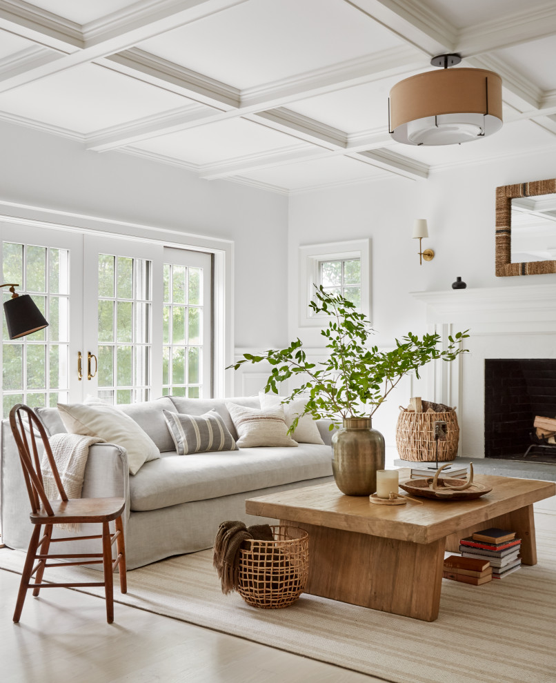Inspiration for a coastal living room remodel in New York
