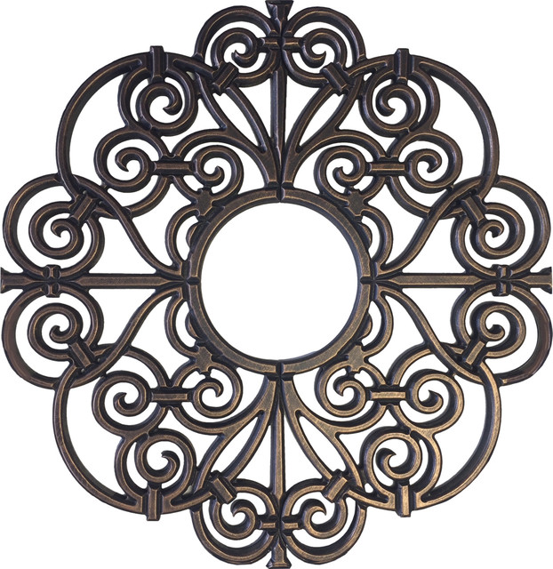 Amany Frameless Faux Iron Ceiling And Wall Medallion