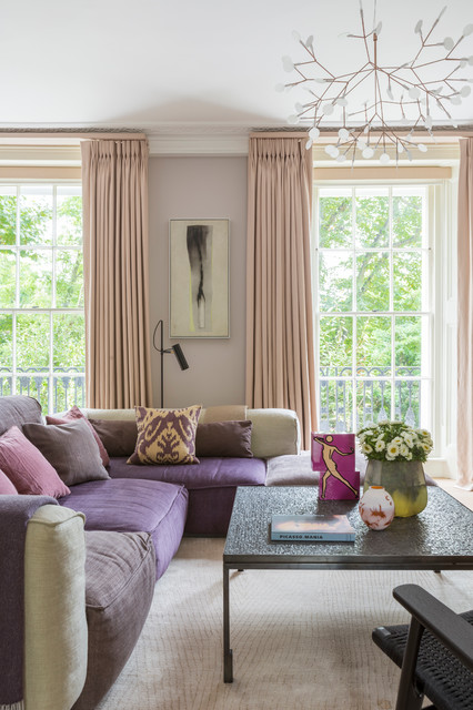 Private House, London transitional-living-room