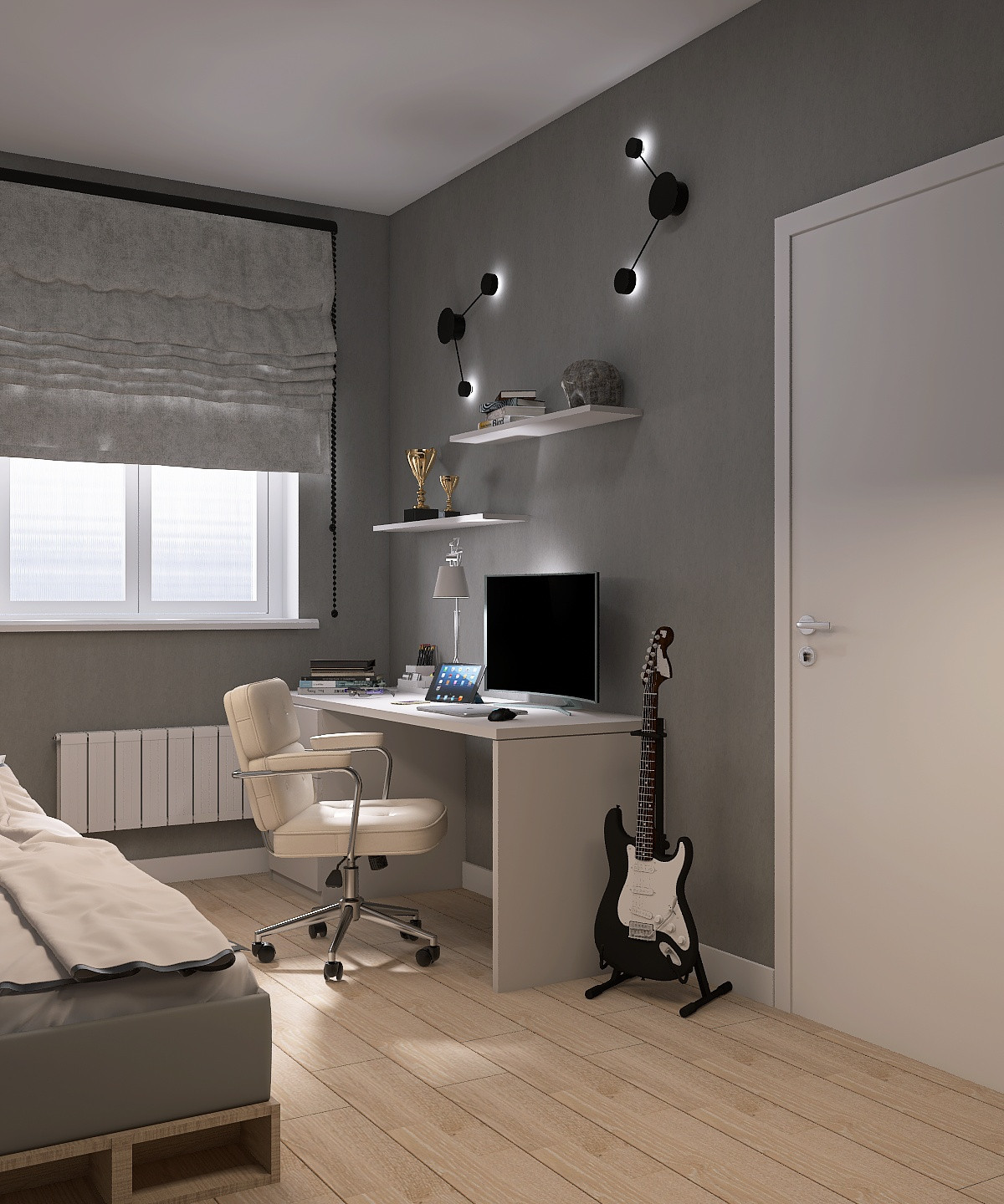 КУХНЯ-ГОСТИНАЯ + СПАЛЬНЯ И КОМНАТА ДЛЯ СЫНА 54 КВ.М.