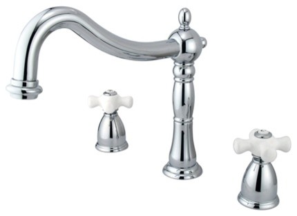 Kingston Brass English Vintage Roman Tub Filler – Oil Rubbed Bronze, Wall Mount, 10-7/16 Inch Spout