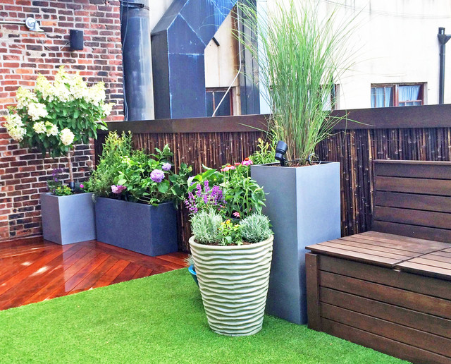 Tribeca Roof Garden Makeover contemporary-garden