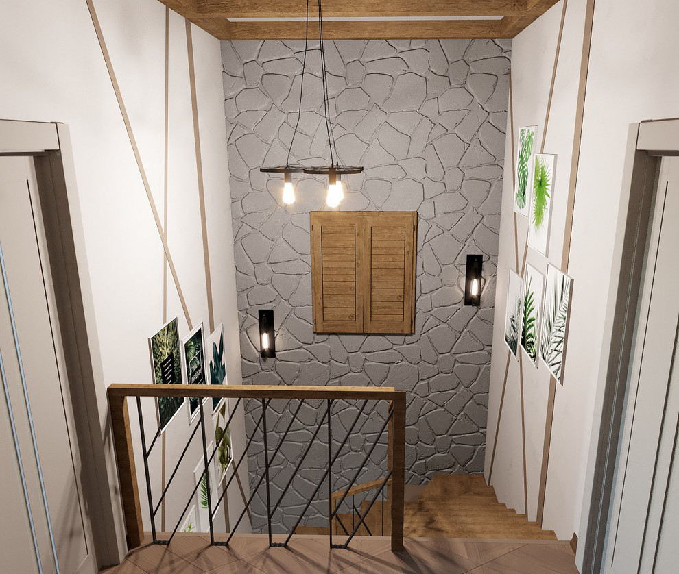 лестничное пространство в КП Алые паруса