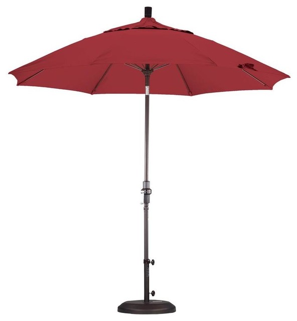 California Umbrella Patio Umbrellas 9 ft. Fiberglass Collar Tilt Patio Umbrella