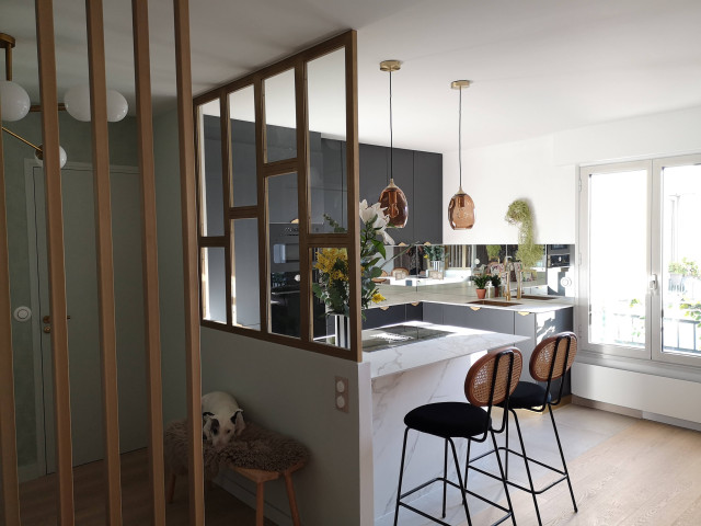 R&eacute;novation d'un appartement familial modern-kueche