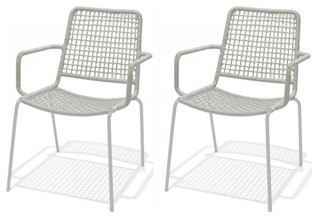 Amazonia Sucre Outdoor Rope Dining Chairs, Set of 2