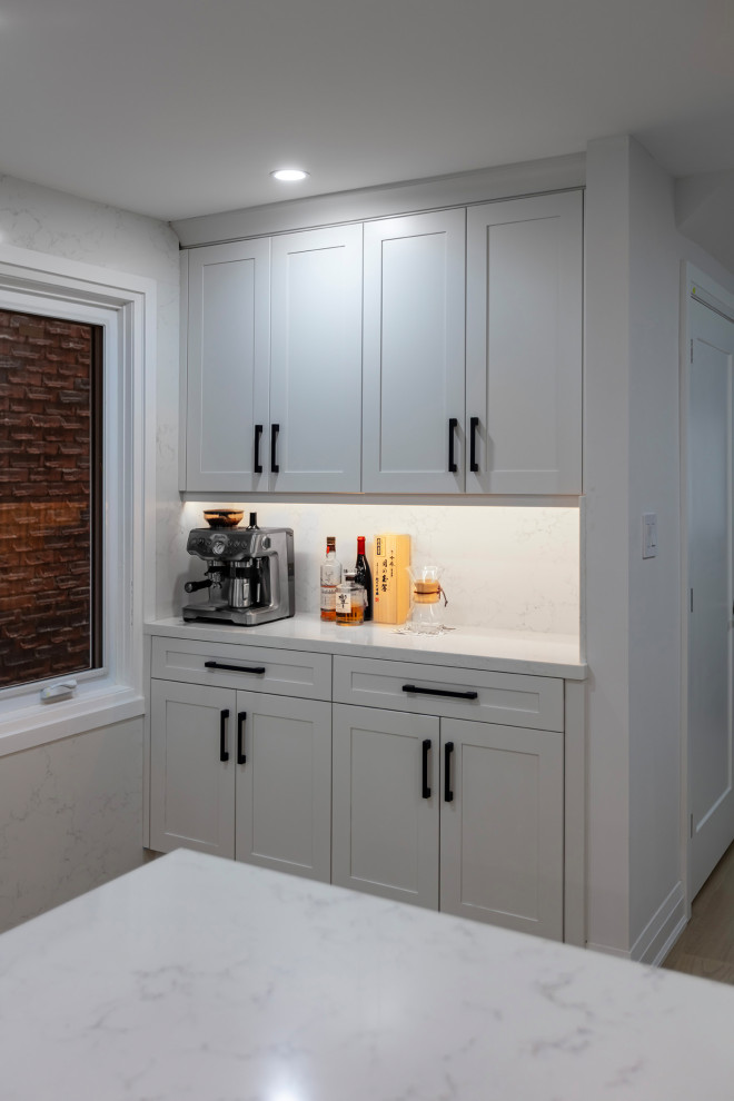 Inspiration for a transitional home design remodel in Toronto