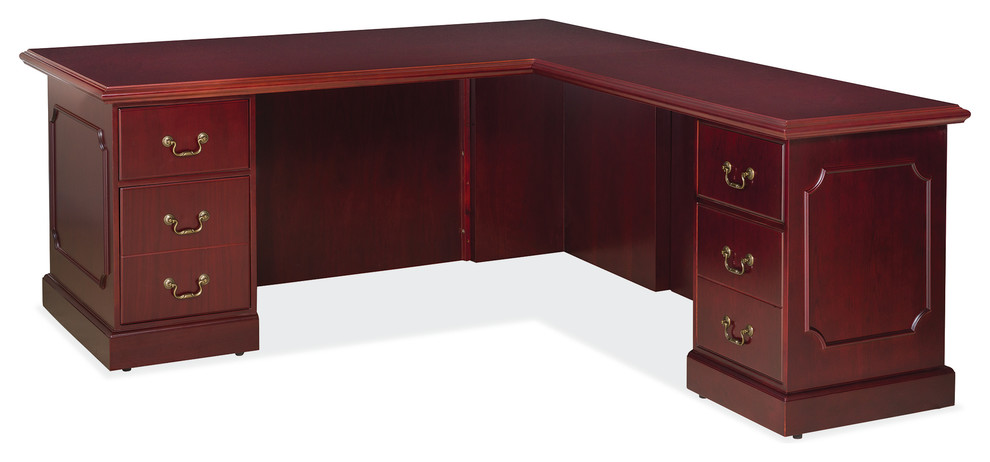 Mahogany L Shaped Desk