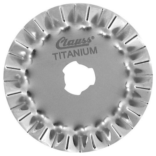 Titanium Bonded Stainless Steel Rotary Pinking Rotary Utility Blade, 1