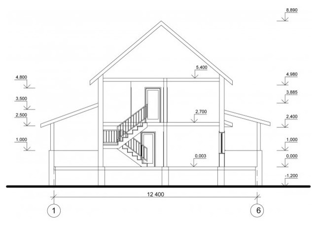 Каркасный индивидуальный дом на бетонном ленточном фундаменте [016.14]