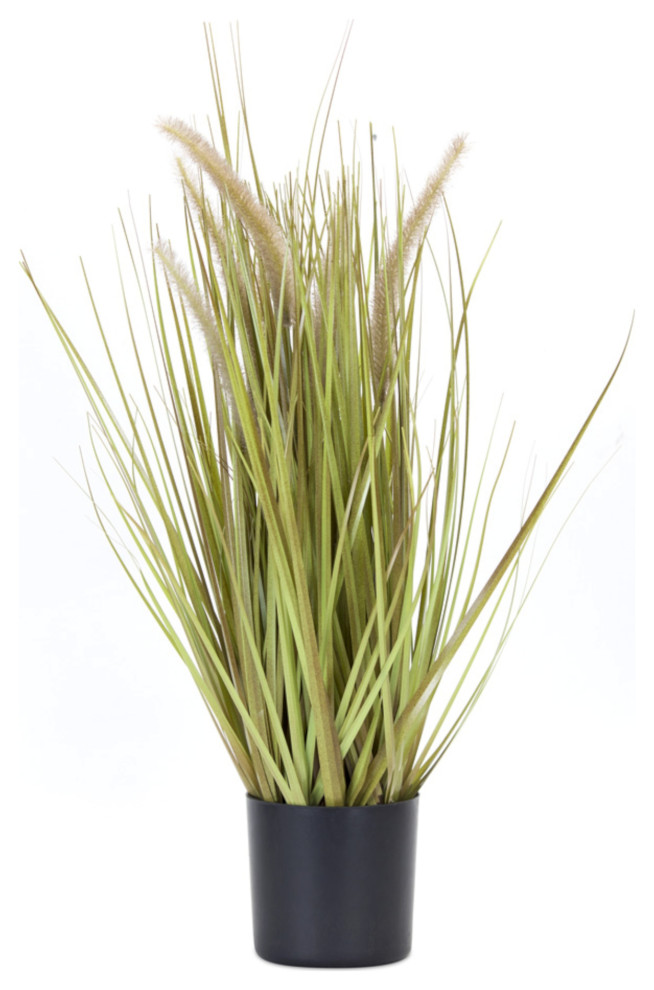 Potted Grass/Dogtail (Set of 2) 27"H PVC/Plastic Artificial Plants