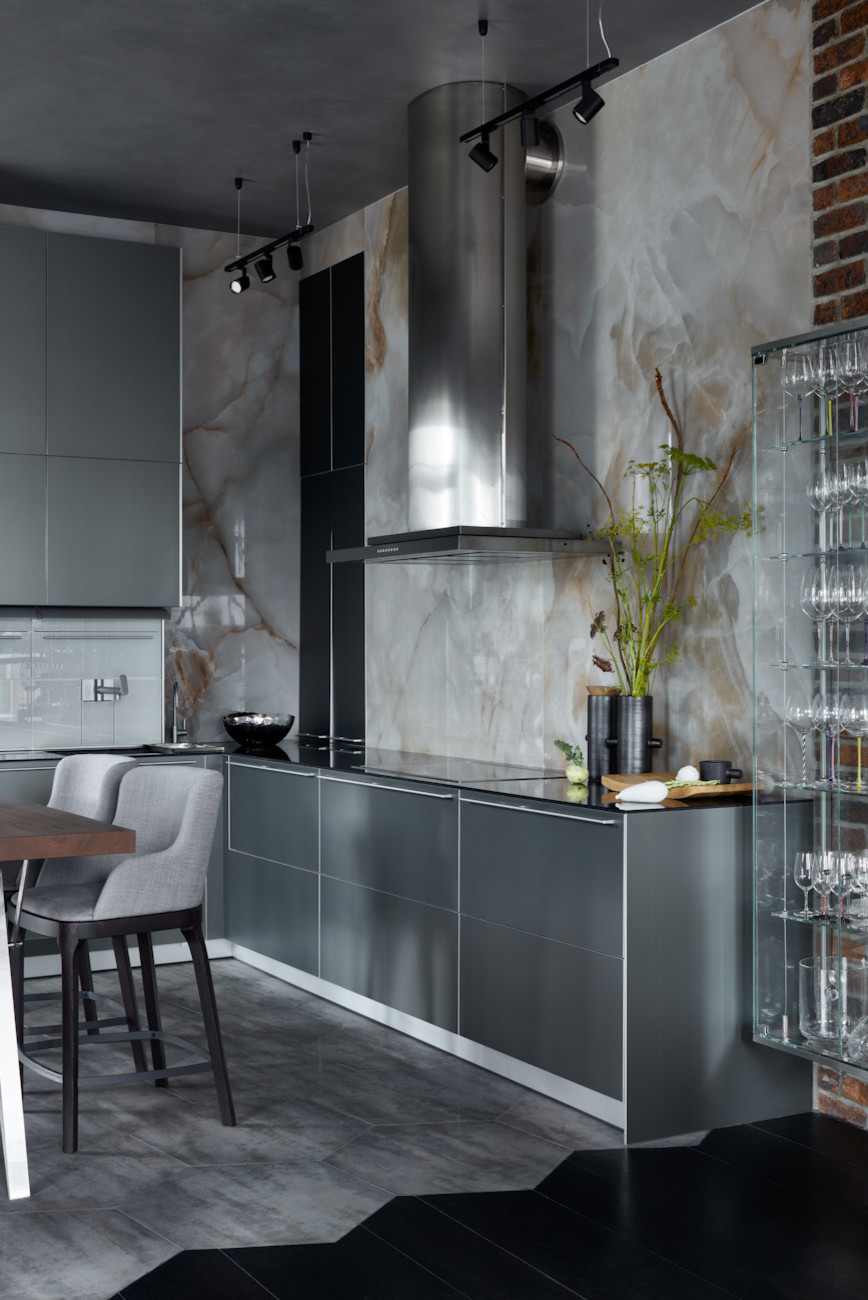 Гостиная-кухня в ЖК Садовые кварталы