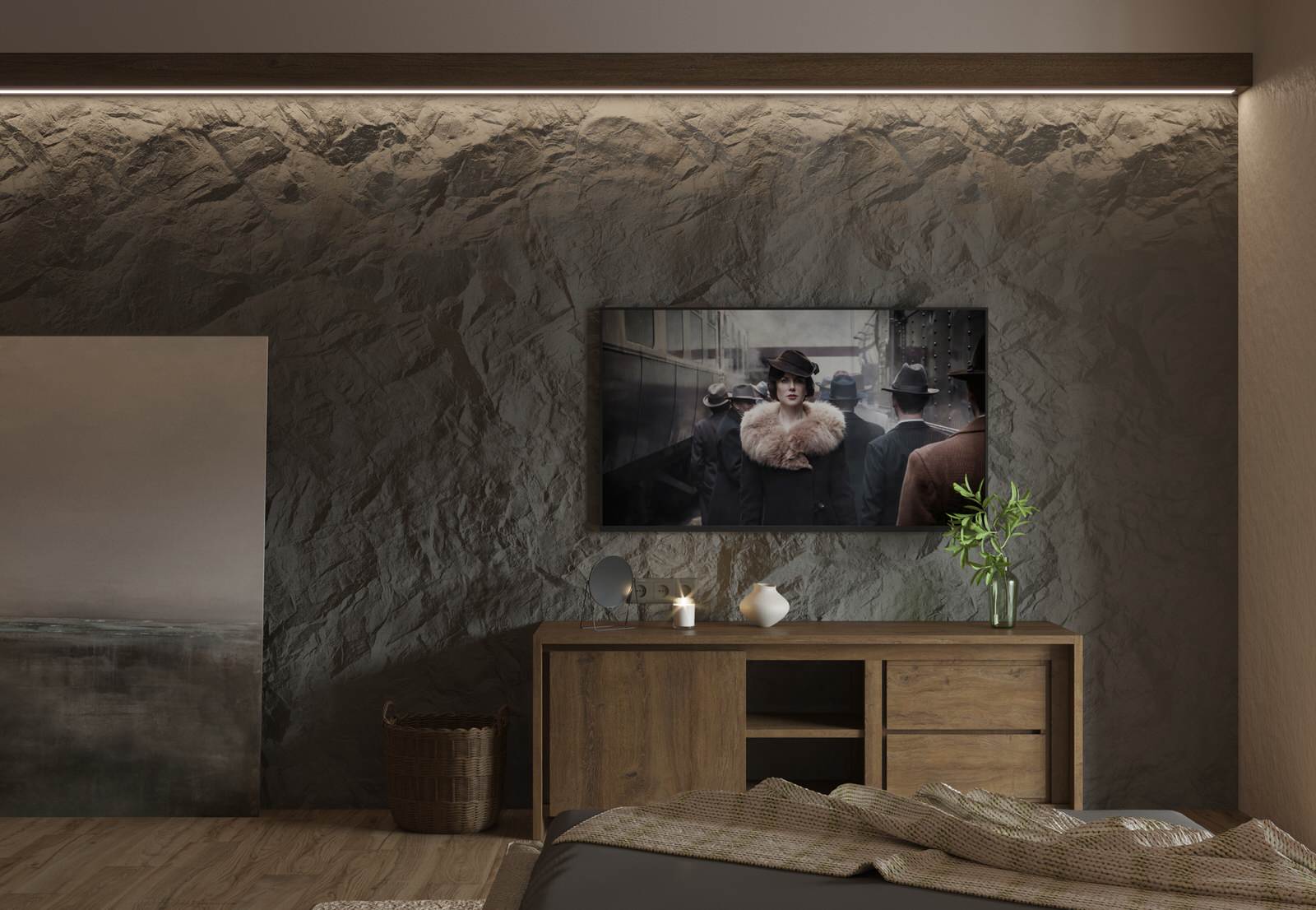 Проект квартиры в Москве, стиль ваби-саби