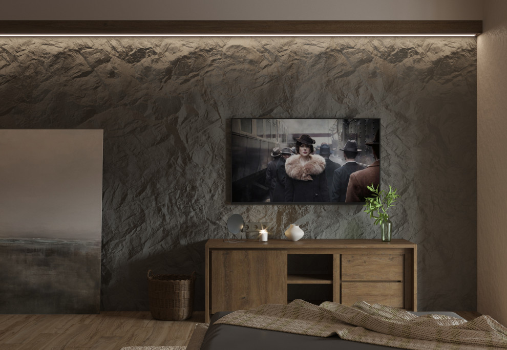 Проект квартиры в Москве, стиль ваби-саби