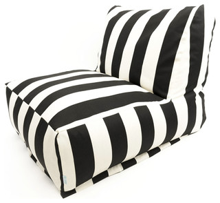 Black Vertical Stripe Bean Bag Chair Lounger