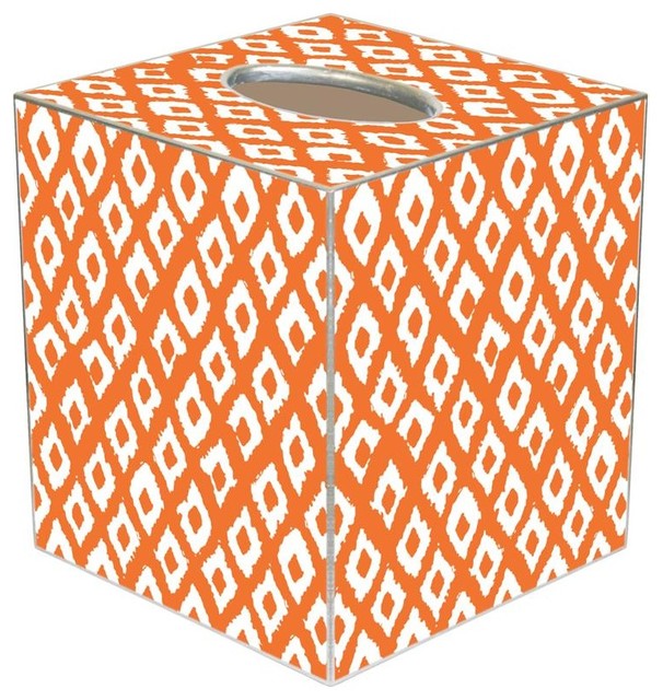 TB2810-Ikat Orange Tissue Box Cover 