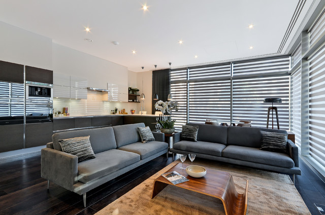 Porchester Place contemporary-vardagsrum