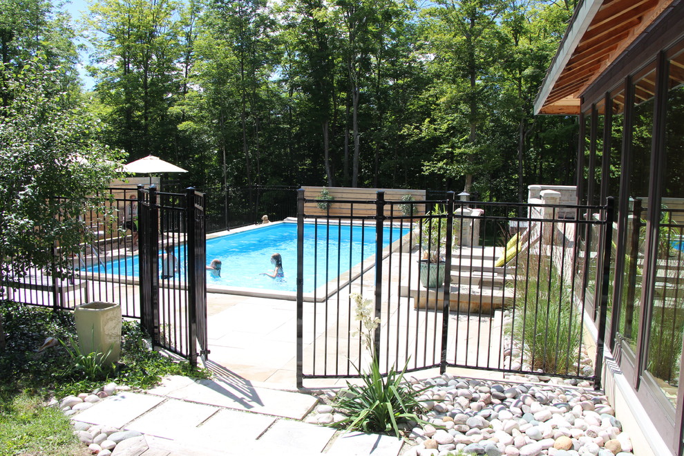 Transitional pool photo in Toronto
