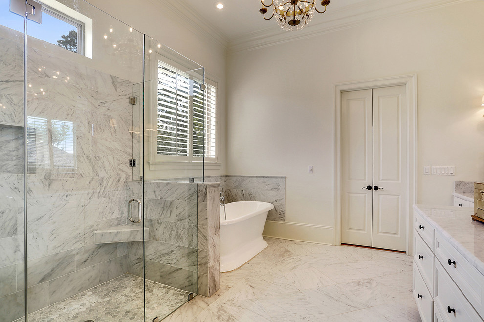 Example of a french country bathroom design in Austin