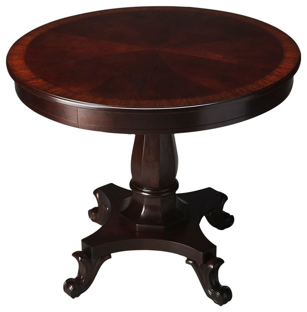 Berkley Cherry Nouveau Foyer Table Traditional Side Tables And
