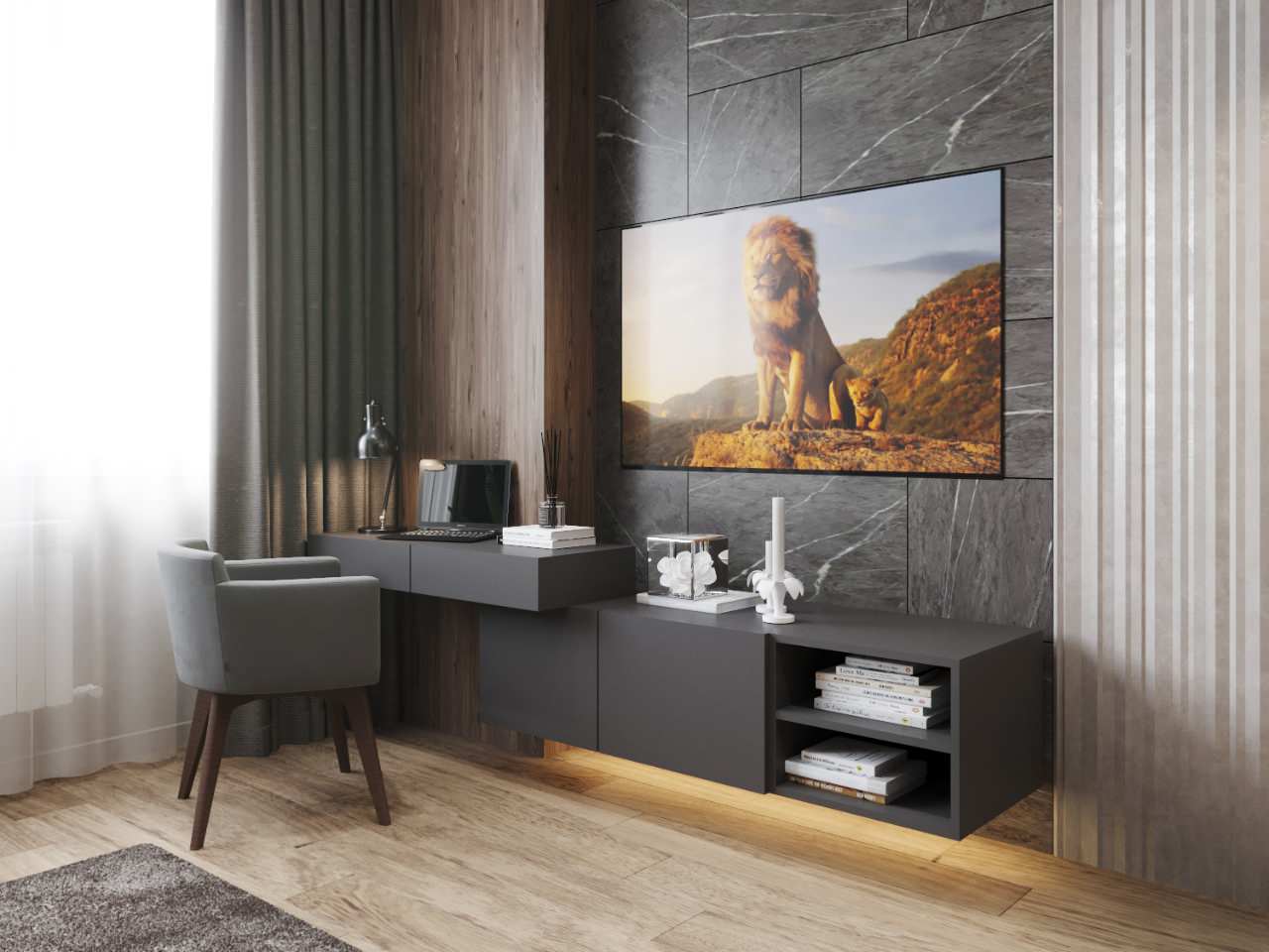 Квартира в современном стиле с кофейными оттенками