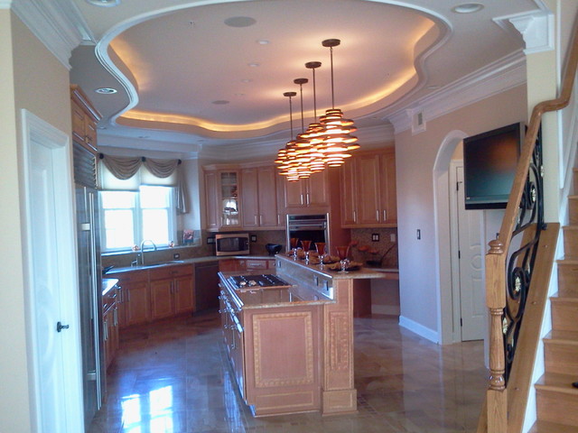 Ceiling Design And Molding Detail Contemporary Kitchen Dc