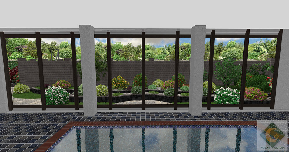 3D визуализация. Вид из бассейна.