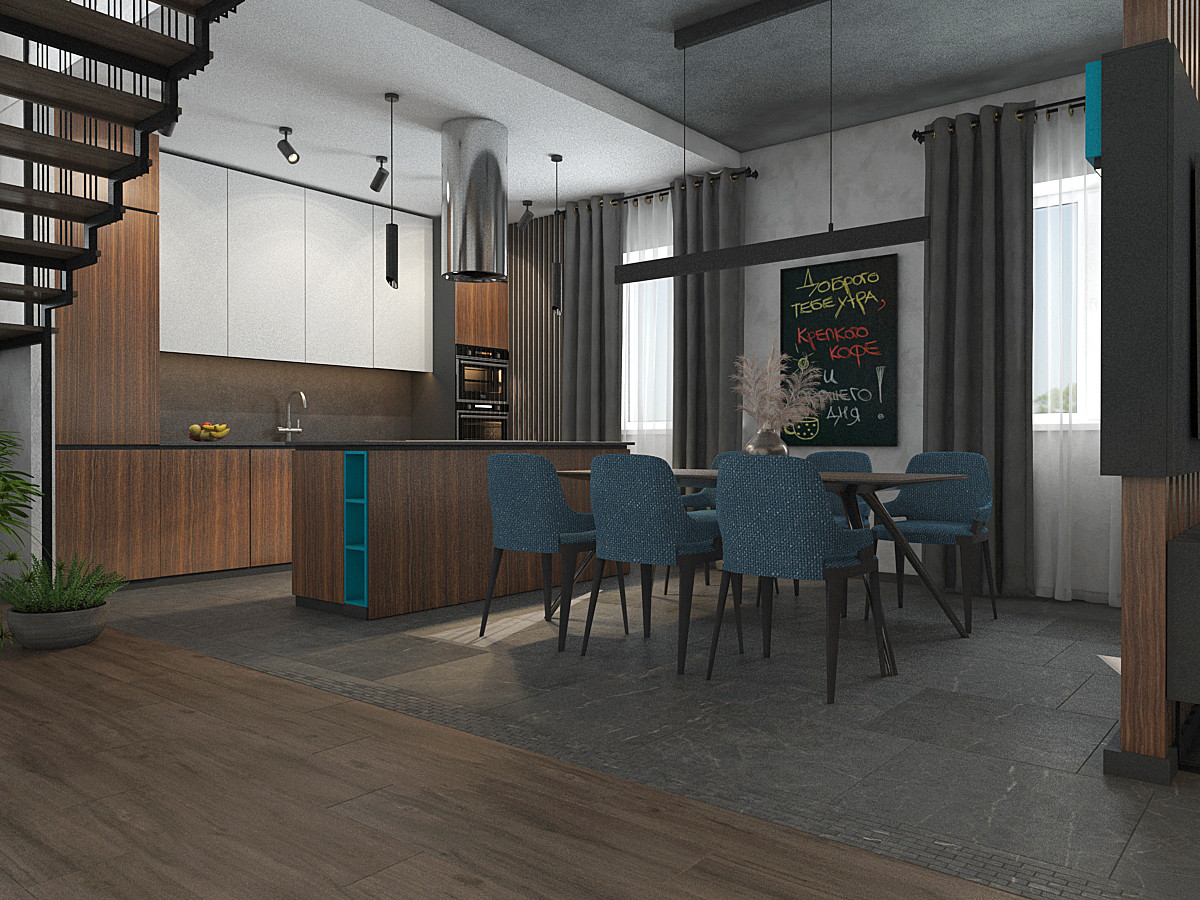 Проект дома общей площадью 198 м2