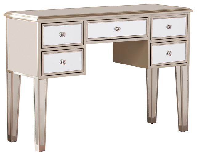 Paris Glam Mirrored Console Desk Champagne