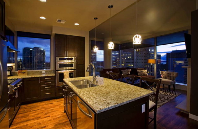 Bellevue Penthouse Condo trendy-koekken