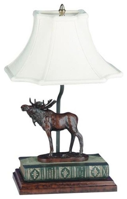 Mountain Sculpture Table Lamp Rustic, Rustic Moose Table Lamps