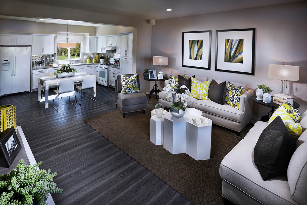 Transitional living room in San Diego.