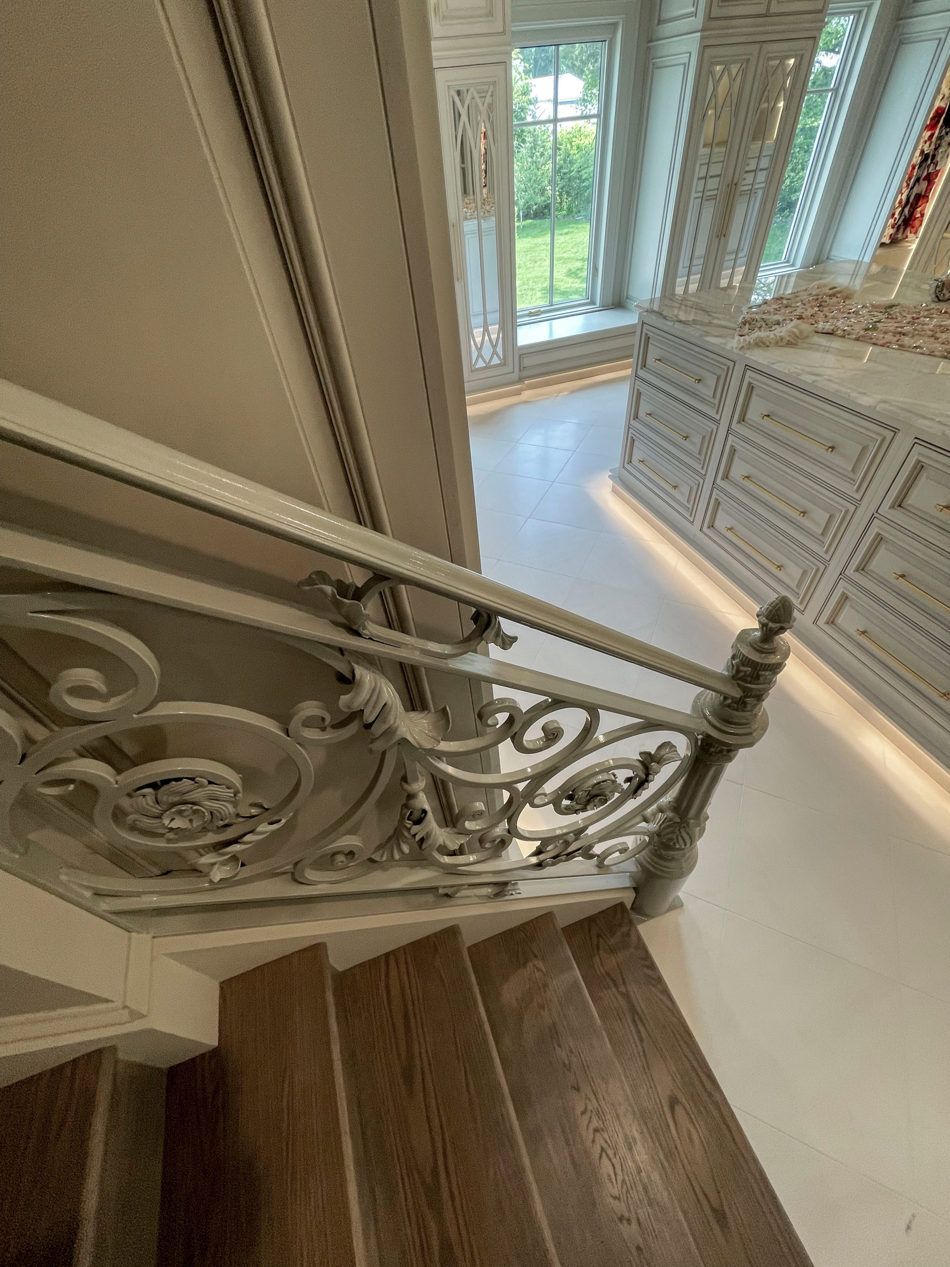 104_Curved Staircases in 18th Century French Inspired Mansion, Mclean VA 22101