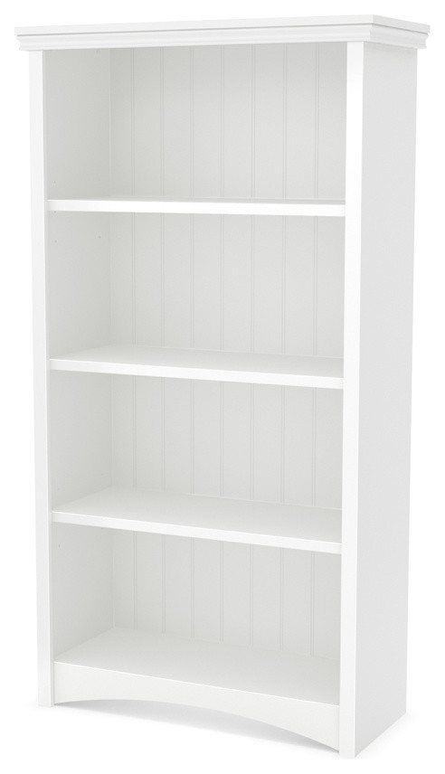 South Shore Artwork 4 Shelf Bookcase in Pure White
