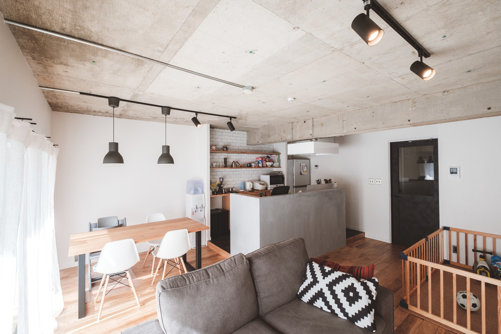 Industrial dining room in Tokyo.