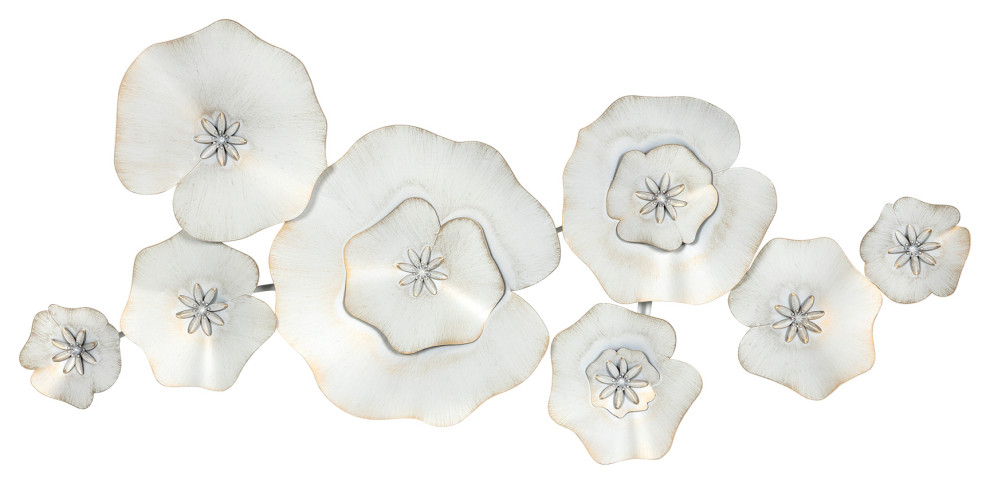 Stratton Home Decor Lily Pad Metal Wall Art - Farmhouse - Metal Wall