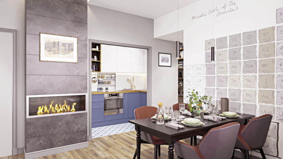 Интересное расположение кухонного гарнитура