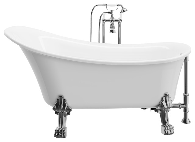 Dorya 69" Freestanding Tub With Faucet