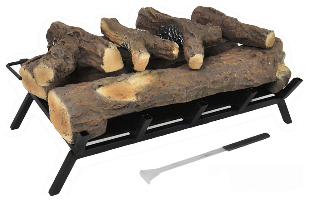 Regal Flame 24" Ethanol Fireplace Log Set with Burner Insert from Gel