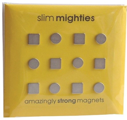 Three By Three Seattle Slim Mighties Square and Circle Magnets