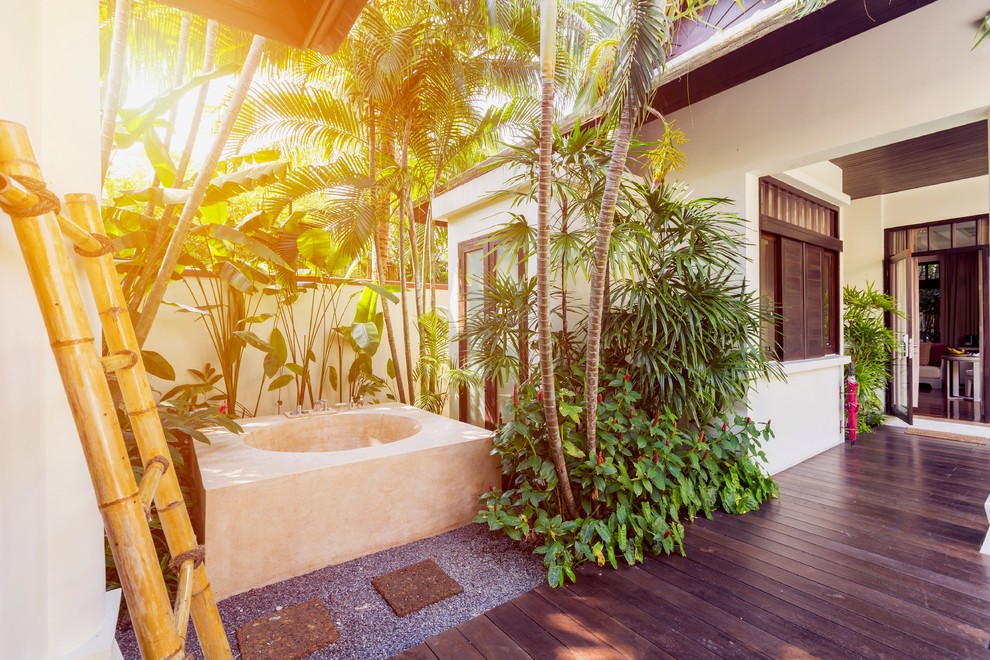 Outdoor Baliinspired bath Tropical Bathroom Hawaii by Kauai
