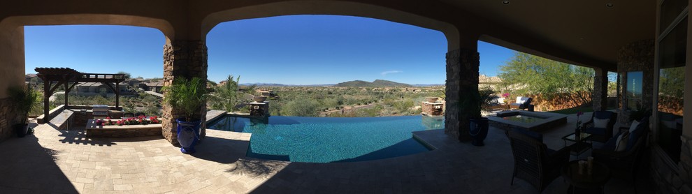 Inspiration for a transitional pool remodel in Phoenix