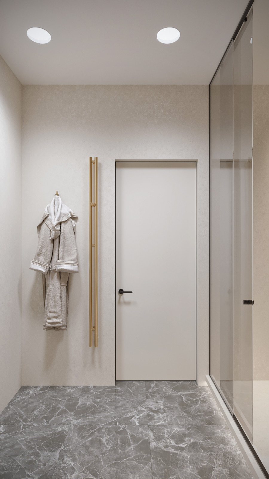 3к студия монохромный интерьер в стиле Современной классики